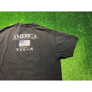 Vintage America United We Stand University Of Texas Mens Black Tee Size XL